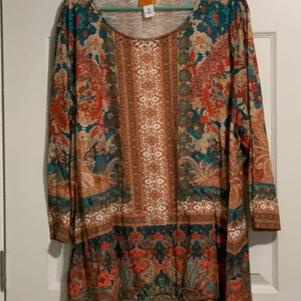 Ruby Rd. Multicolor Patchwork Tunic